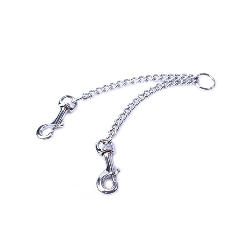 Kiotos Steel - RVS Ketting Met Karabijnhaken Voor Handboeien of Tepelklemmen
