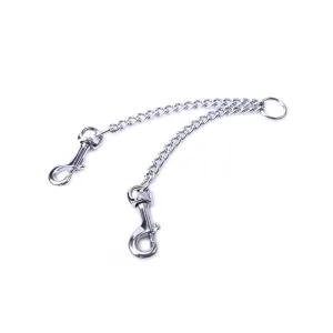 Kiotos Steel - RVS Ketting Met Karabijnhaken Voor Handboeien of Tepelklemmen