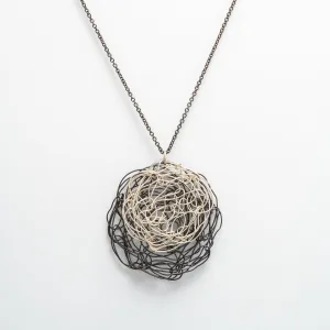 Large Bi-Metal Disk Pendant