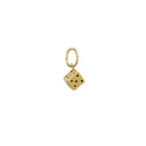 Lightweight Miniature Die Pendant (14K)