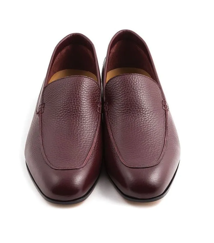 LOAFER UNLINED PLAIN GRAIN CALF LEATHER HAND WELTED BLAKE STITCHES
