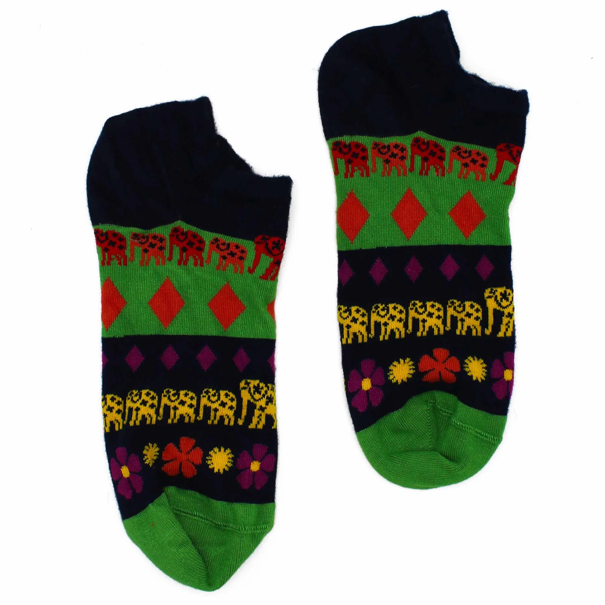Lucky Elephant Socks Low S/M 3.5-6.5 - Lucky Elephant