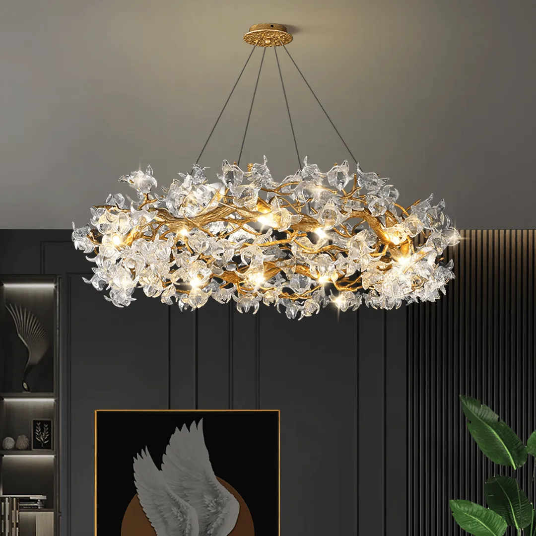 Luxury Petal GU10 Circular Chandelier