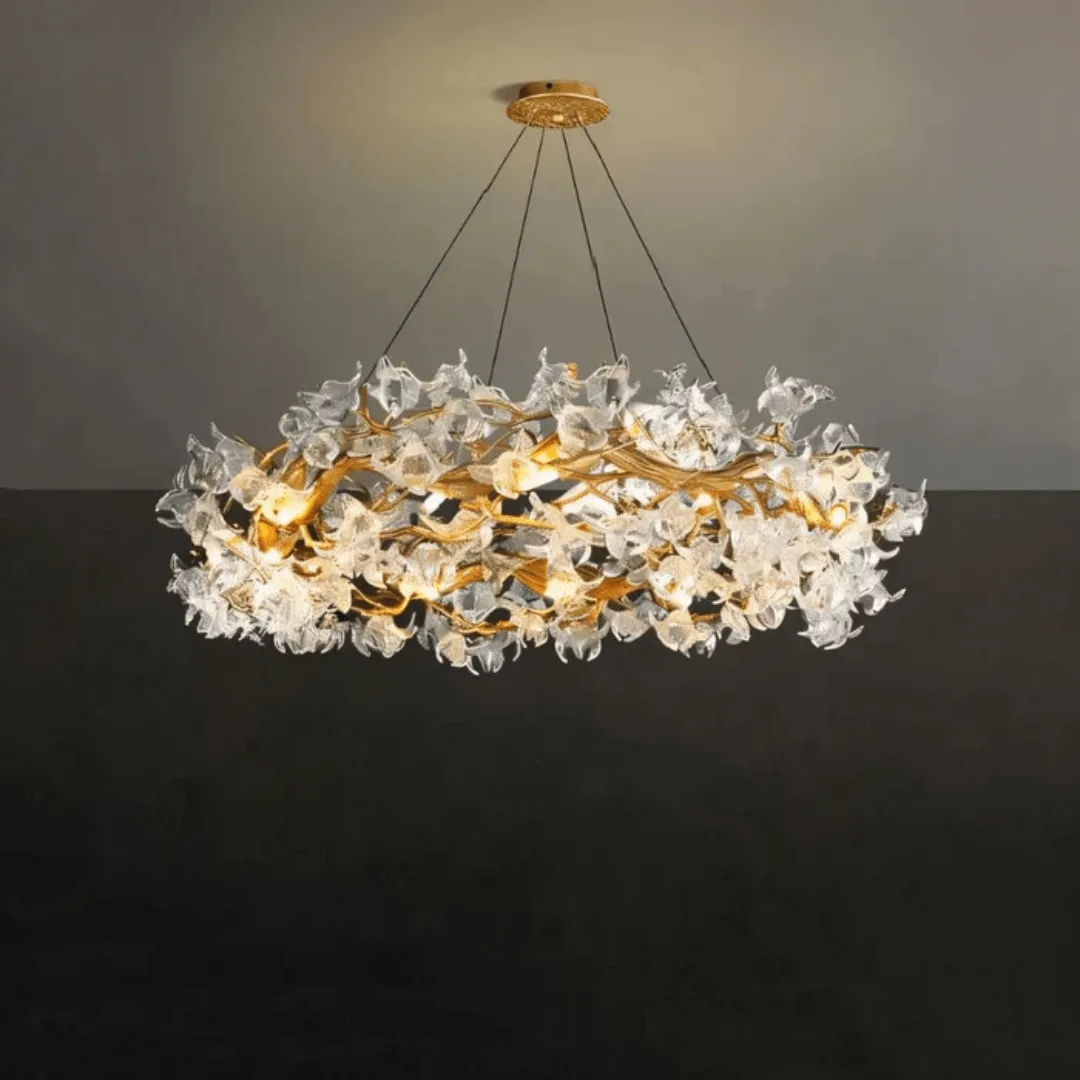 Luxury Petal GU10 Circular Chandelier