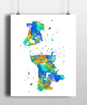Macau Map Art Print - Unframed