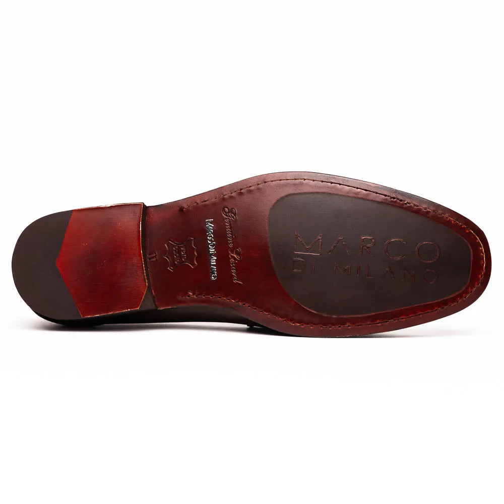 Marco Di Milano Enzo in Brown Lizard Loafers