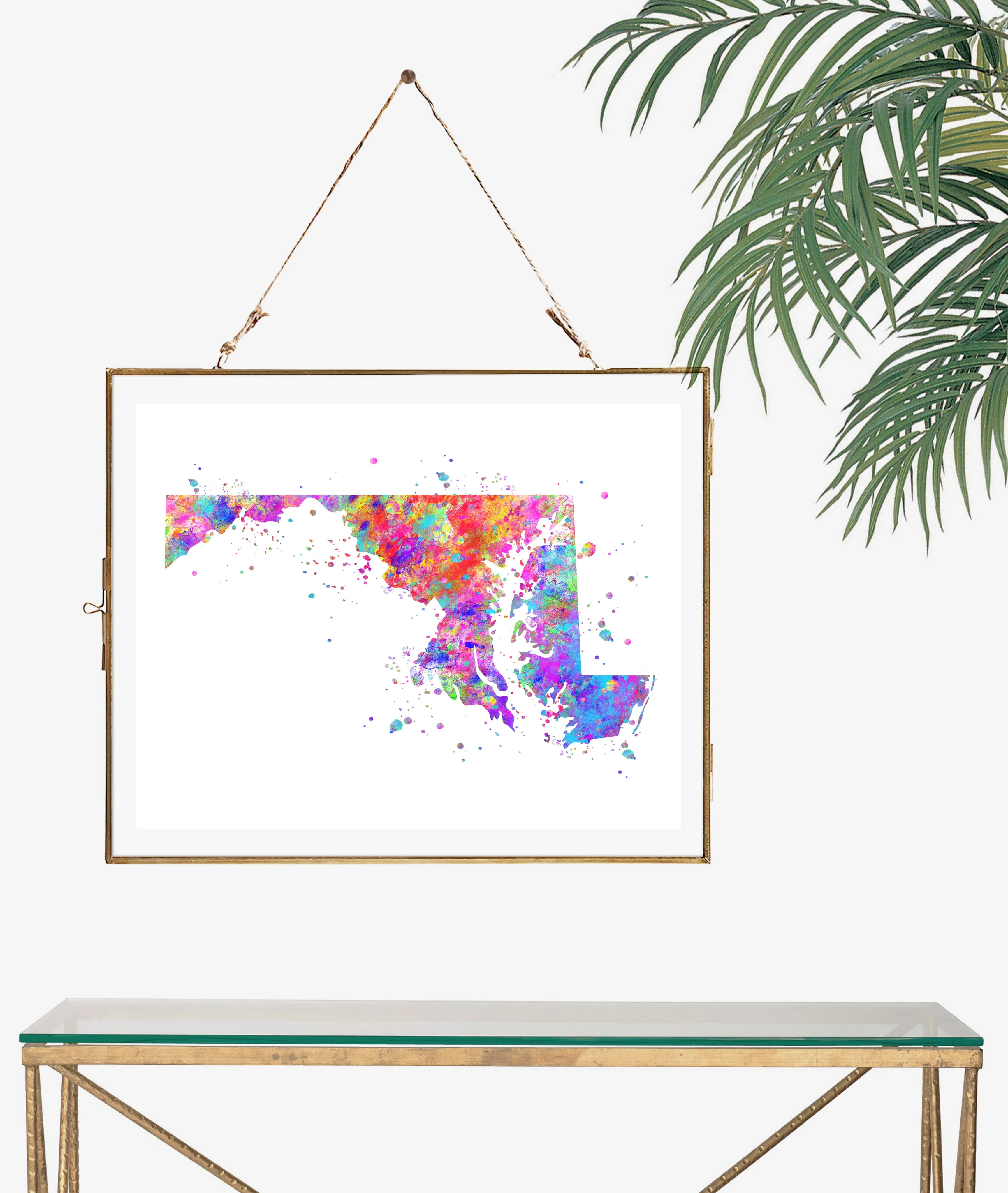 Maryland Map Art Print - Unframed