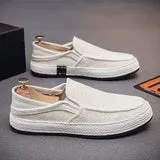 Men's Breathable Canvas Loafer with Cushioning Footbed | Ideal for All Seasons
