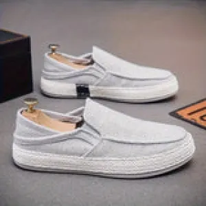 Men's Breathable Canvas Loafer with Cushioning Footbed | Ideal for All Seasons