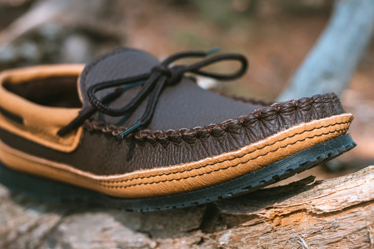 Men's Elk & Moose Hide Leather Moccasin Shoes