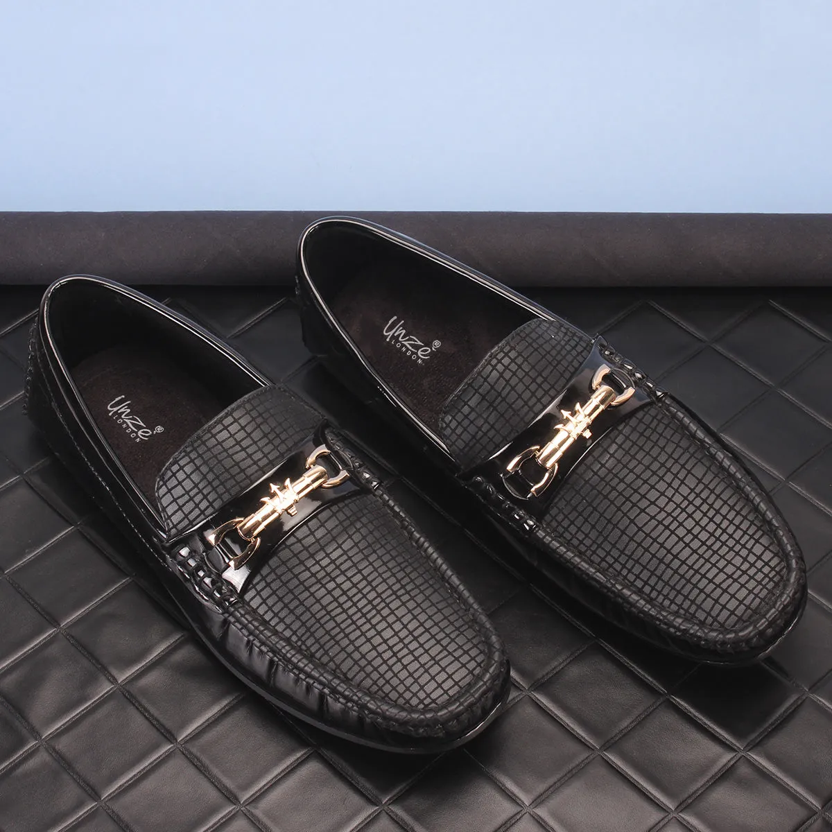 Men's "GAMMA" Textured Comfort Moccasins Shoes