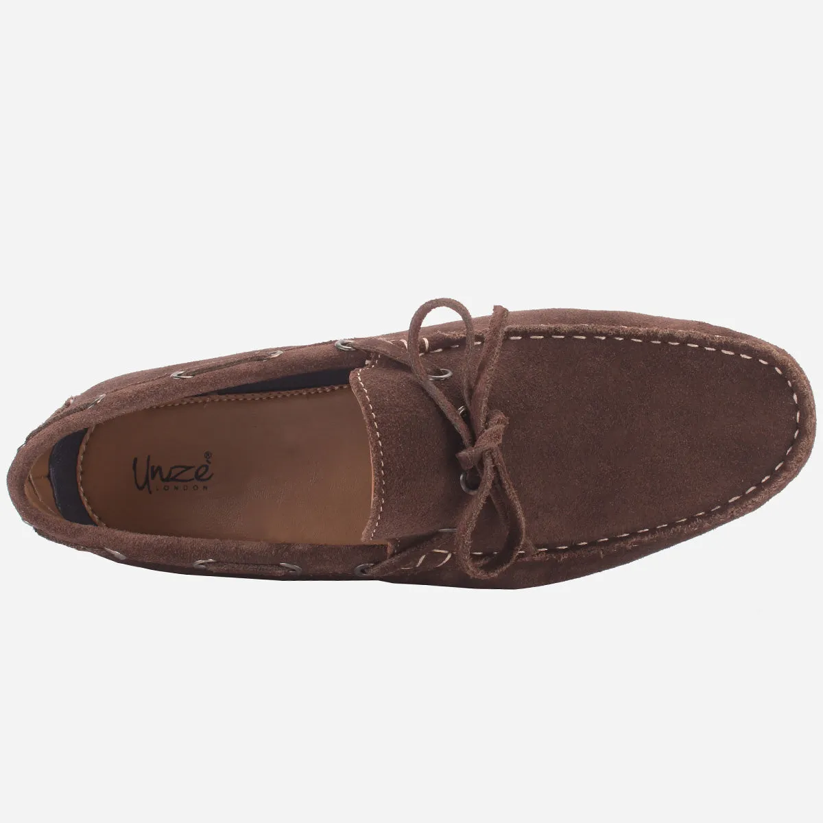 Mens "HUXY" Leather Slip-ons Moccasins