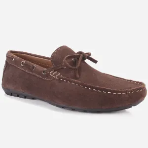 Mens "HUXY" Leather Slip-ons Moccasins