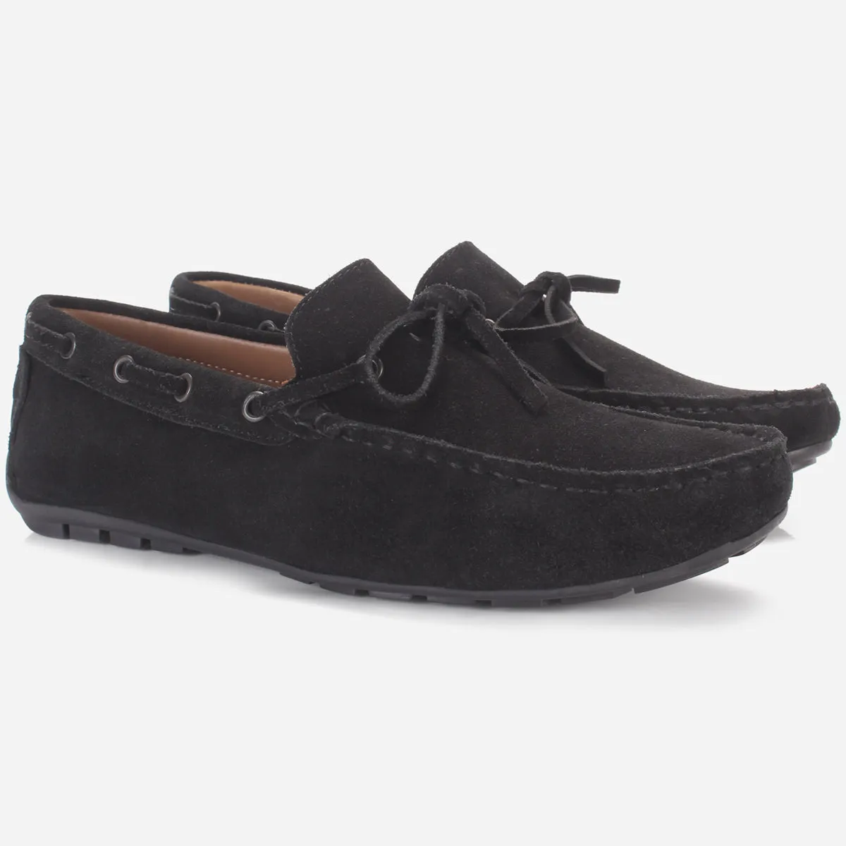 Mens "HUXY" Leather Slip-ons Moccasins