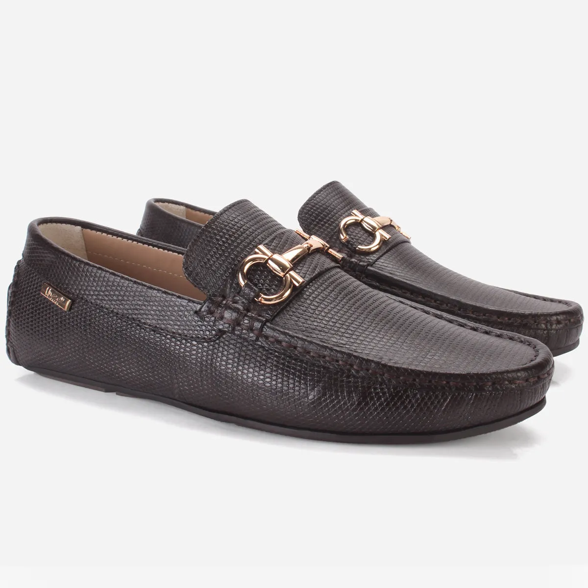 Men's "NAUTIAL" Leather Buckled Moccasins Shoes