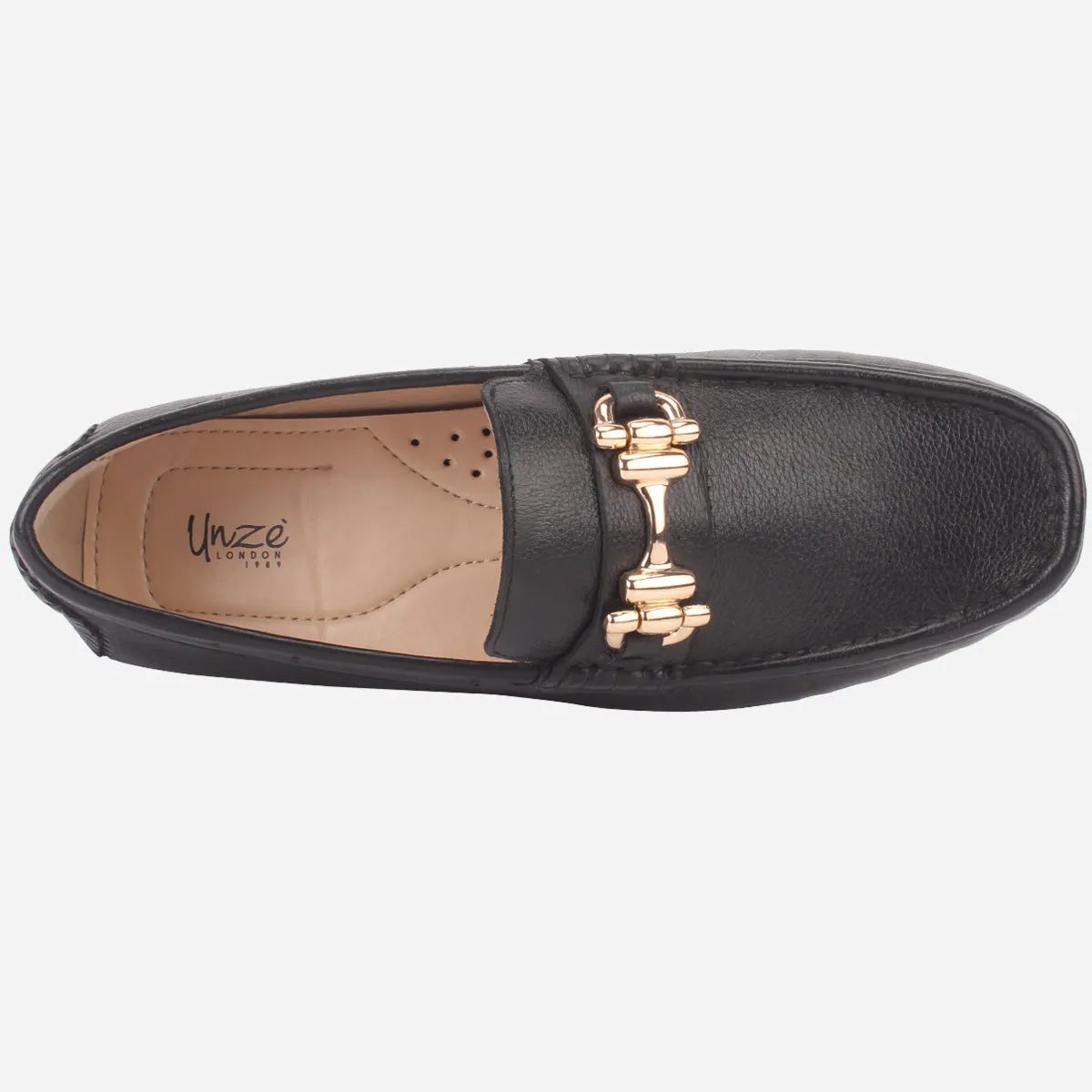 Mens "SHABZ" Leather Slip-on Moccasins