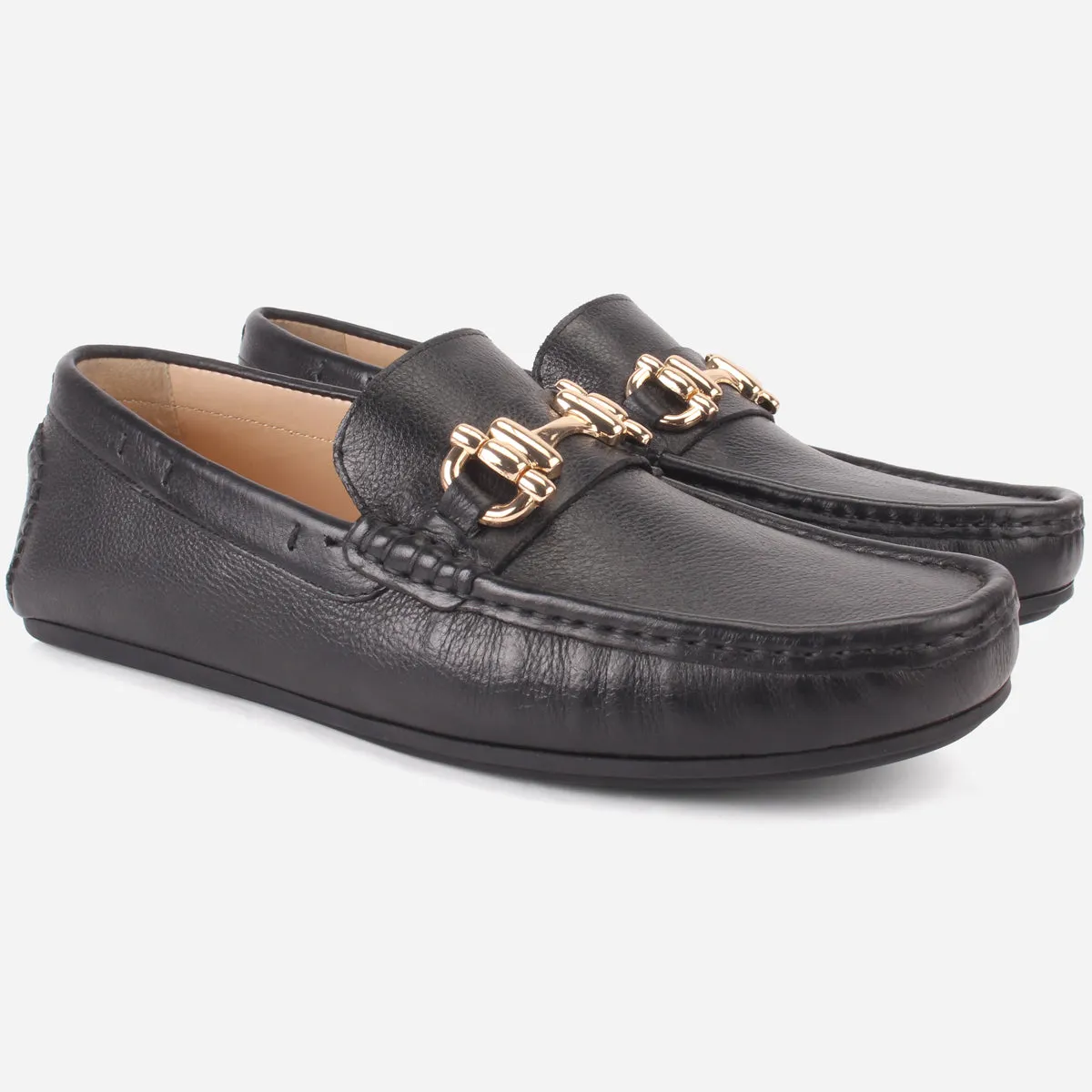 Mens "SHABZ" Leather Slip-on Moccasins