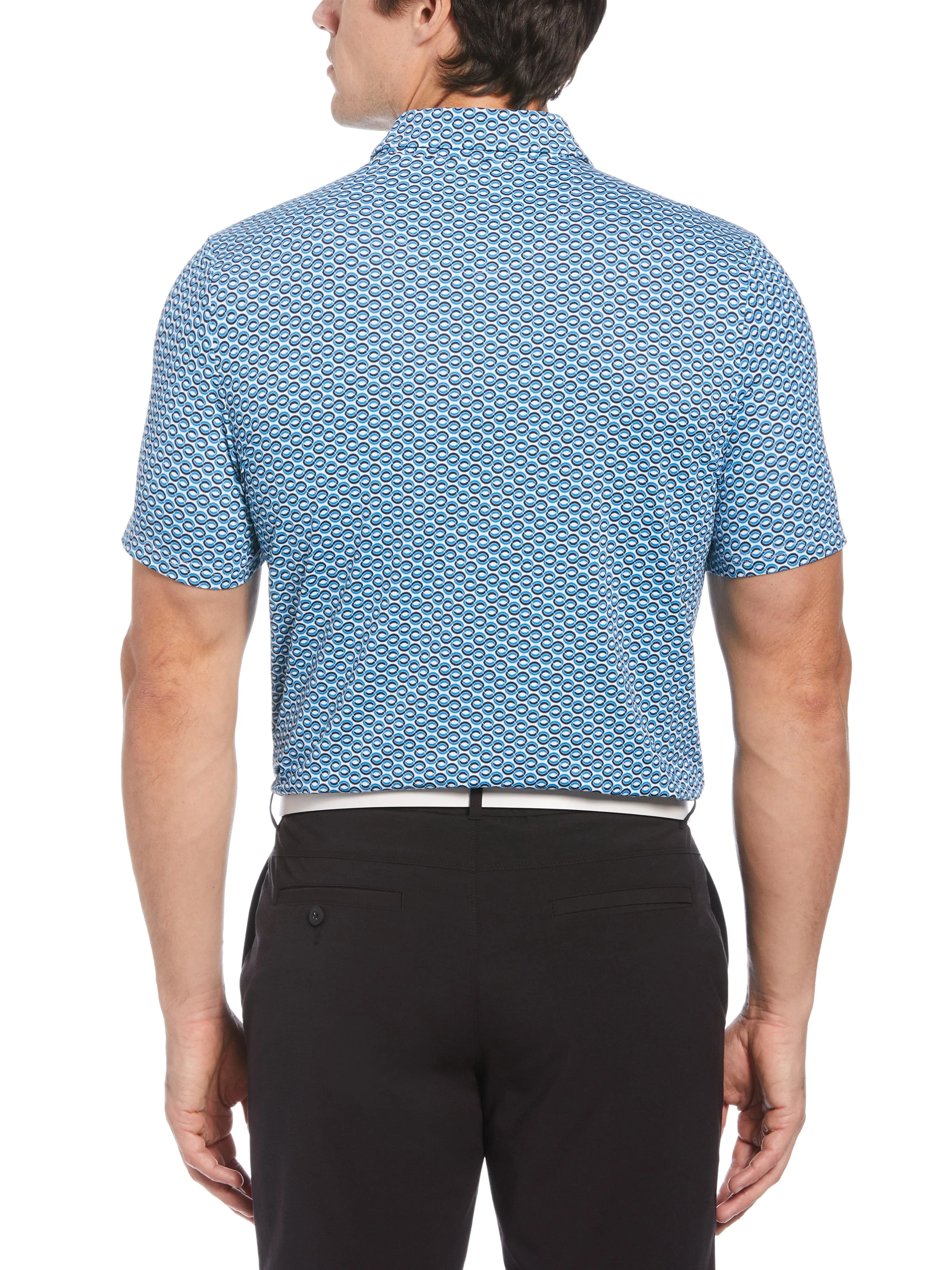 Men's Short Sleeve All-Over Heritage Geo Print Polo