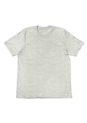 Men’s Triblend Oatmeal White Crew Neck T-Shirt