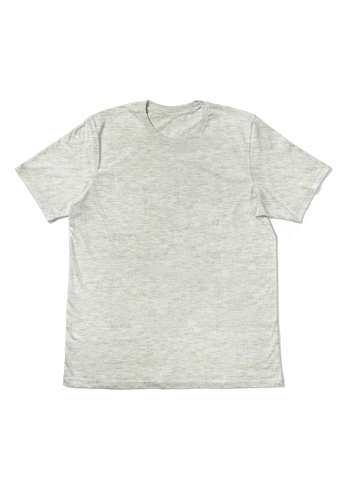 Men’s Triblend Oatmeal White Crew Neck T-Shirt