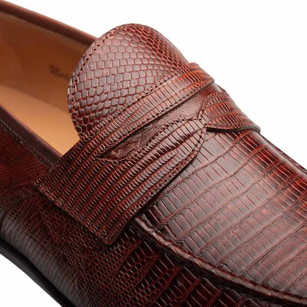 Mezlan Men's Mayor Lizard Penny Loafer in Sport
