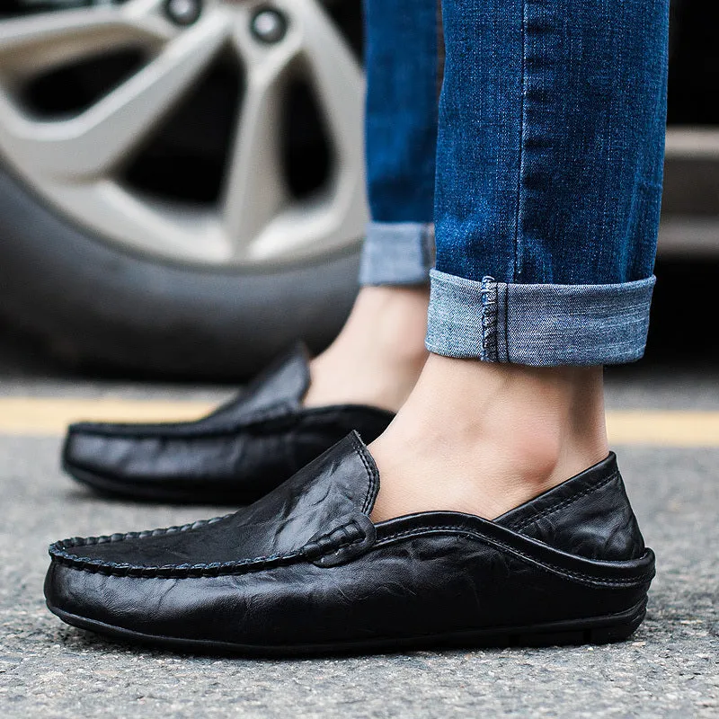 Milan - Gele Loafers met Contrastnaad
