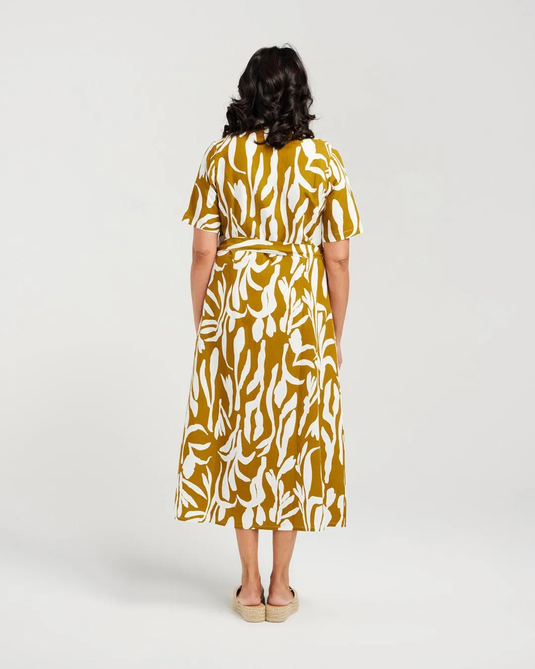 Mono Lily Print Button Front Dress