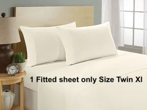 New AmazonBasics Ultra-Soft Fitted Sheet - Breathable, Easy to Wash - Twin/Twin XL, Ivory