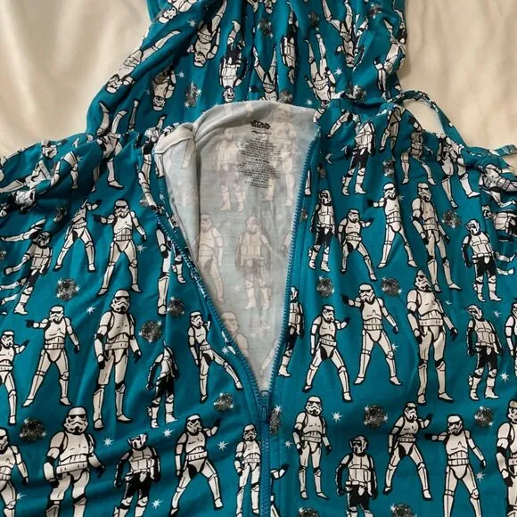 NEW Star Wars Storm Trooper Adult Romper Lounge Pajamas Modal Size S/M