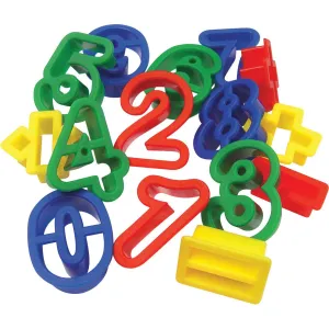 Number and Symbols Dough Cutters pk 15