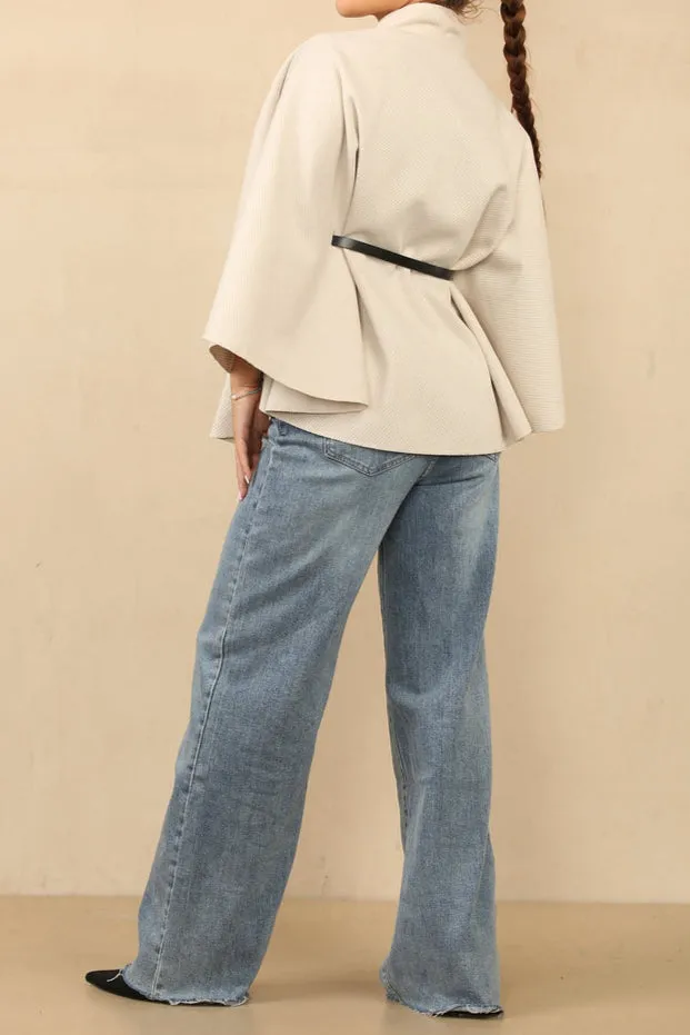 Olivia Belted Cape Coat