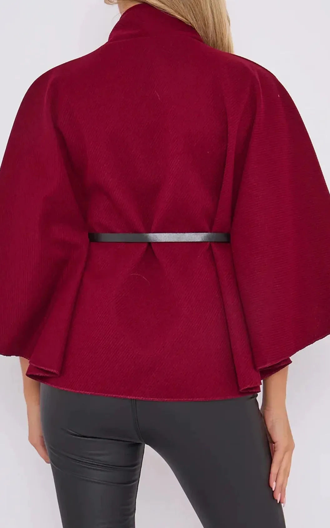 Olivia Belted Cape Coat