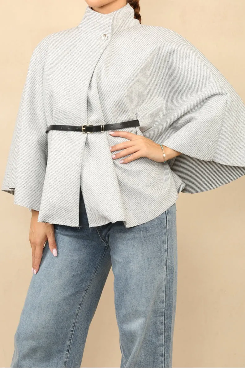 Olivia Belted Cape Coat