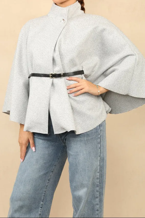Olivia Belted Cape Coat