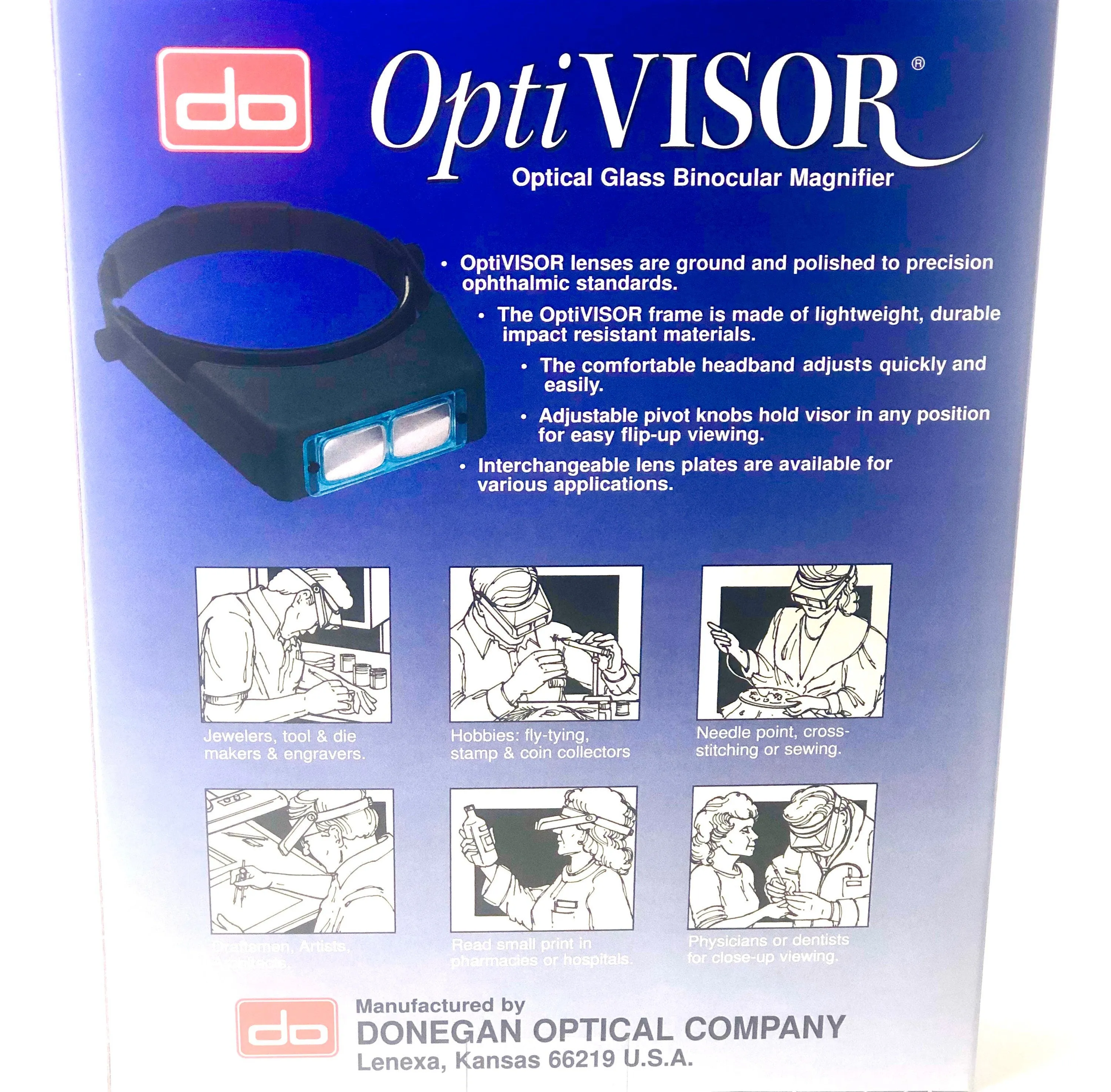 Opti visor , optical glass binocular magnifier, SKU #29.491