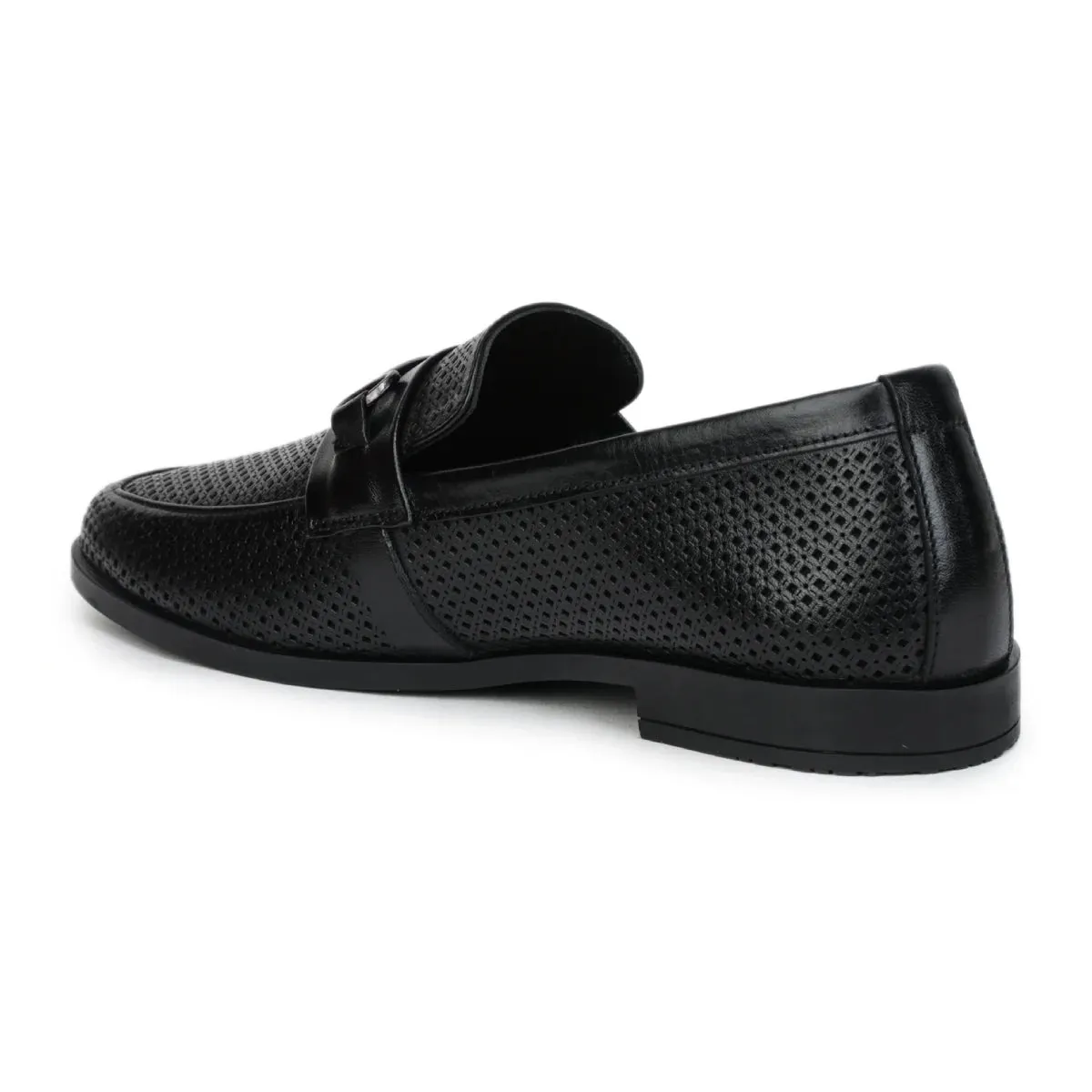 Original Leather Loafers 9981 – Pointed Toe with Mesh Texture Slip-on Shoes