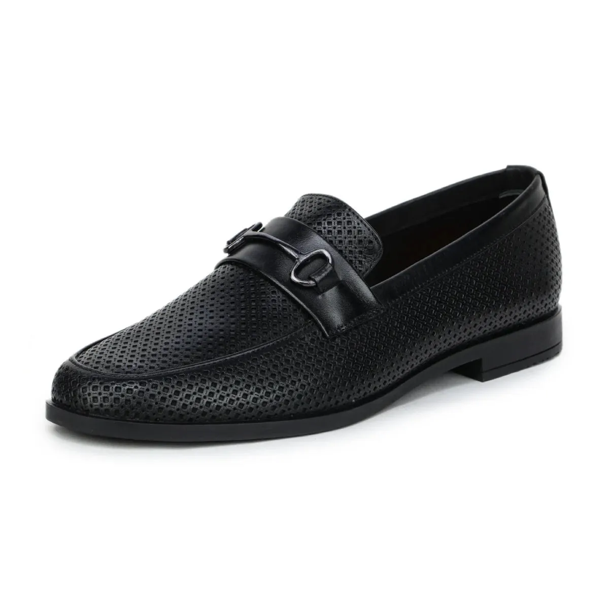 Original Leather Loafers 9981 – Pointed Toe with Mesh Texture Slip-on Shoes