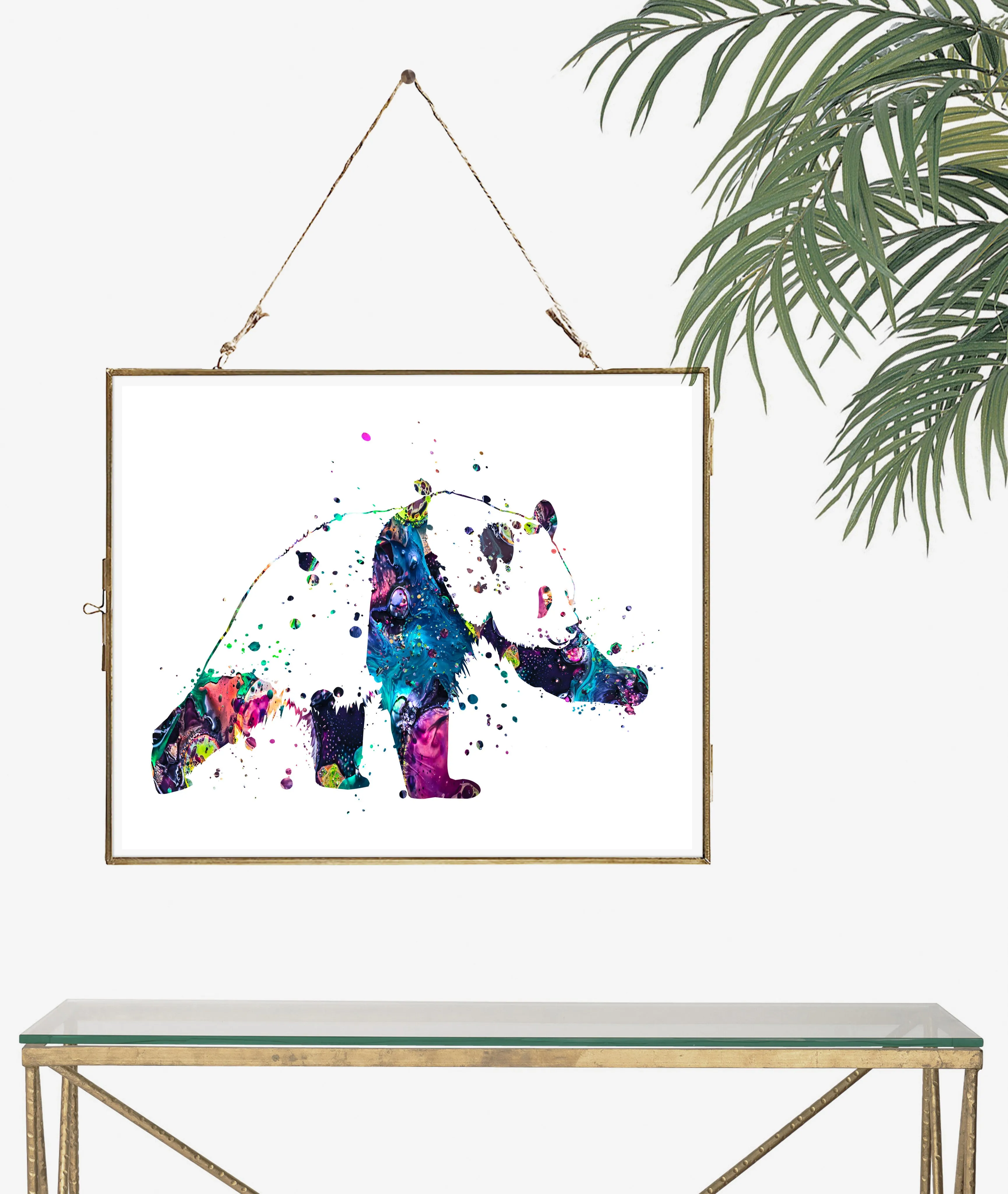 Panda Watercolor Art Print - Unframed