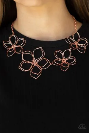 Paparazzi - Flower Garden Fashionista - Copper Necklace