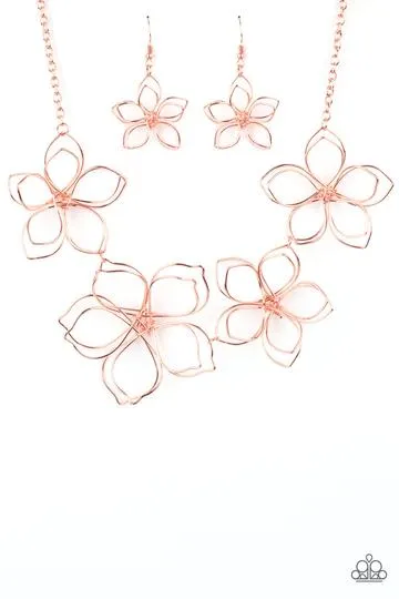 Paparazzi - Flower Garden Fashionista - Copper Necklace