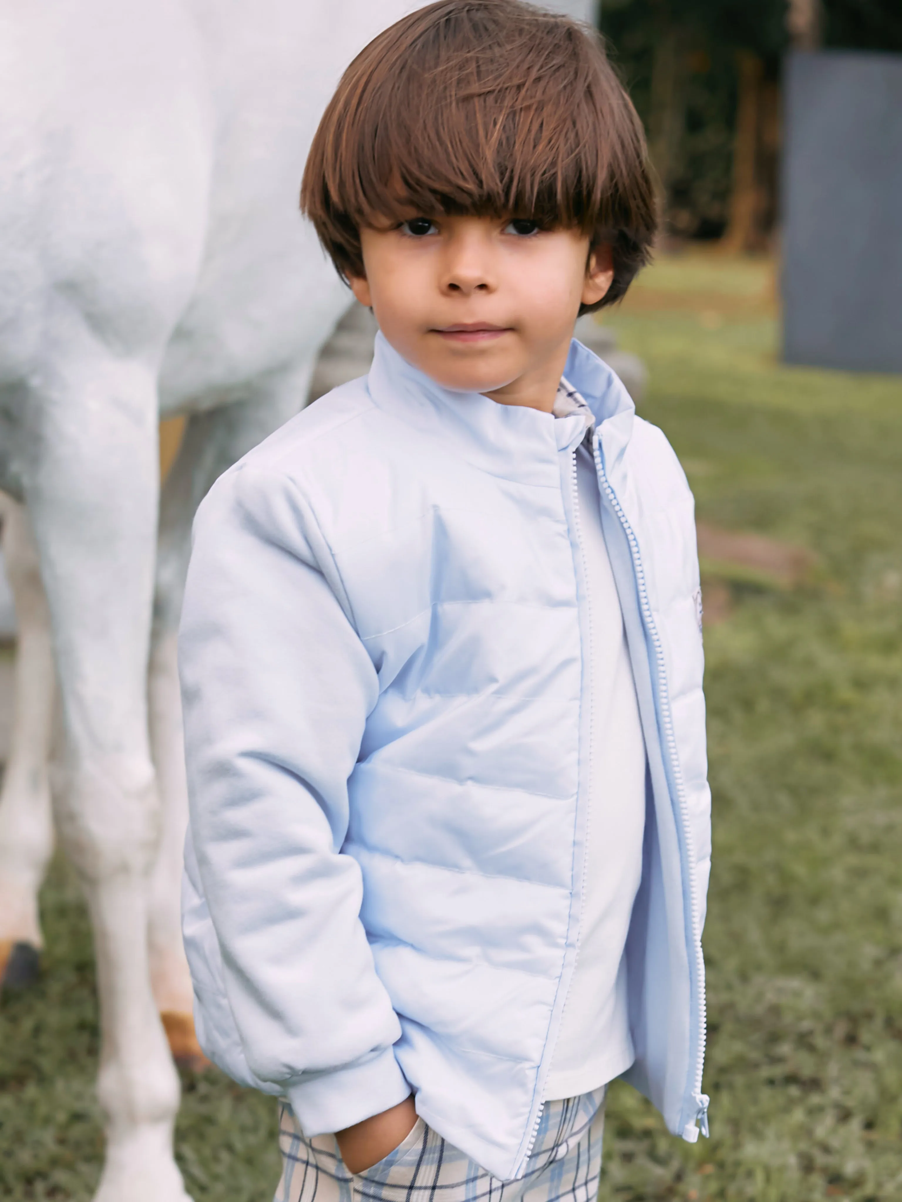 Patachou Blue Lightweight padded jacket