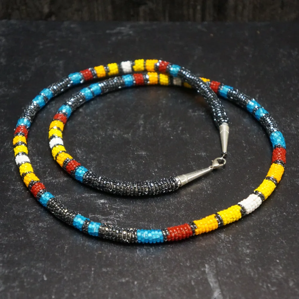 Peyote Stitch Necklace ~ Blue