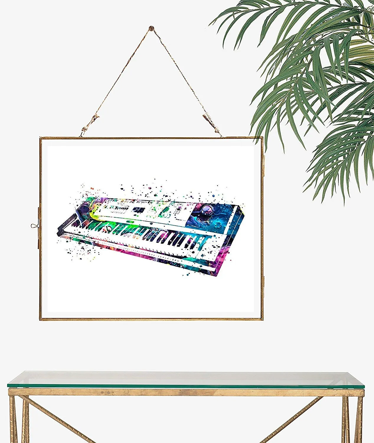 Piano Keyboard Watercolor Art Print - Unframed