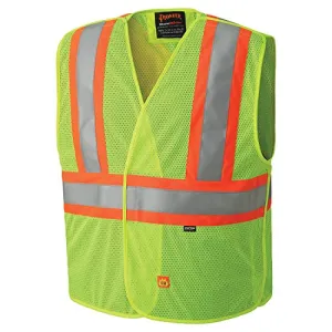 Pioneer FR High Visibility Breathable Tear-Away Safety Vest, Adjustable Size