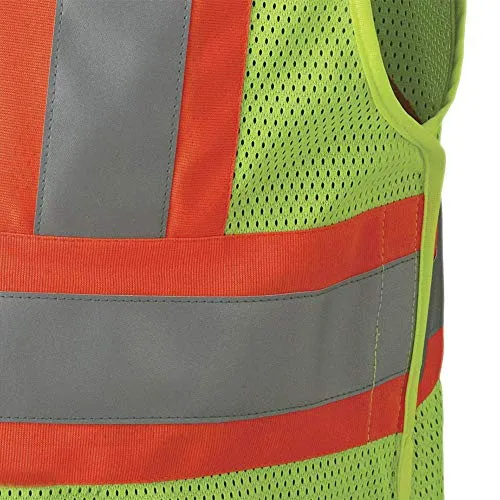 Pioneer FR High Visibility Breathable Tear-Away Safety Vest, Adjustable Size