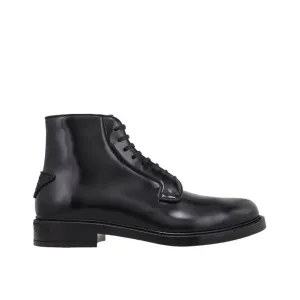 PRADA Leather Lace-Up Boots for Men