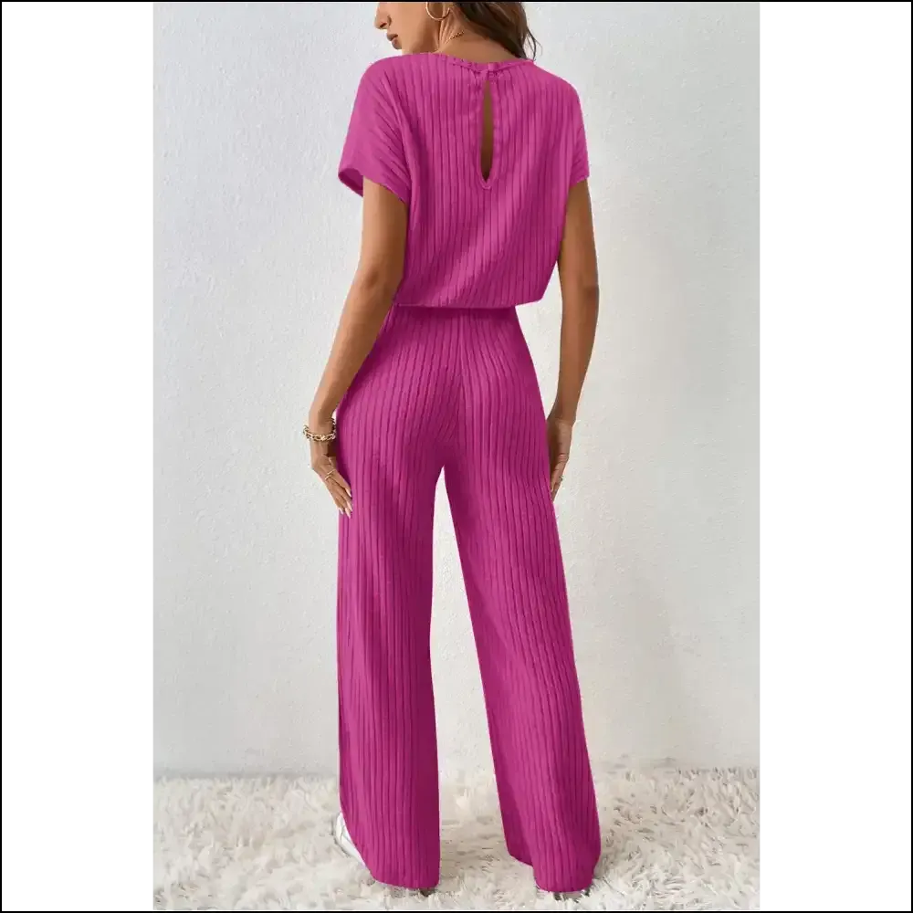 Rose Red Ribbed Jumpsuit: Dangerously Diva-licious 🔥