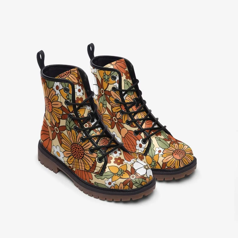 Rustic Blooms Combat Boots