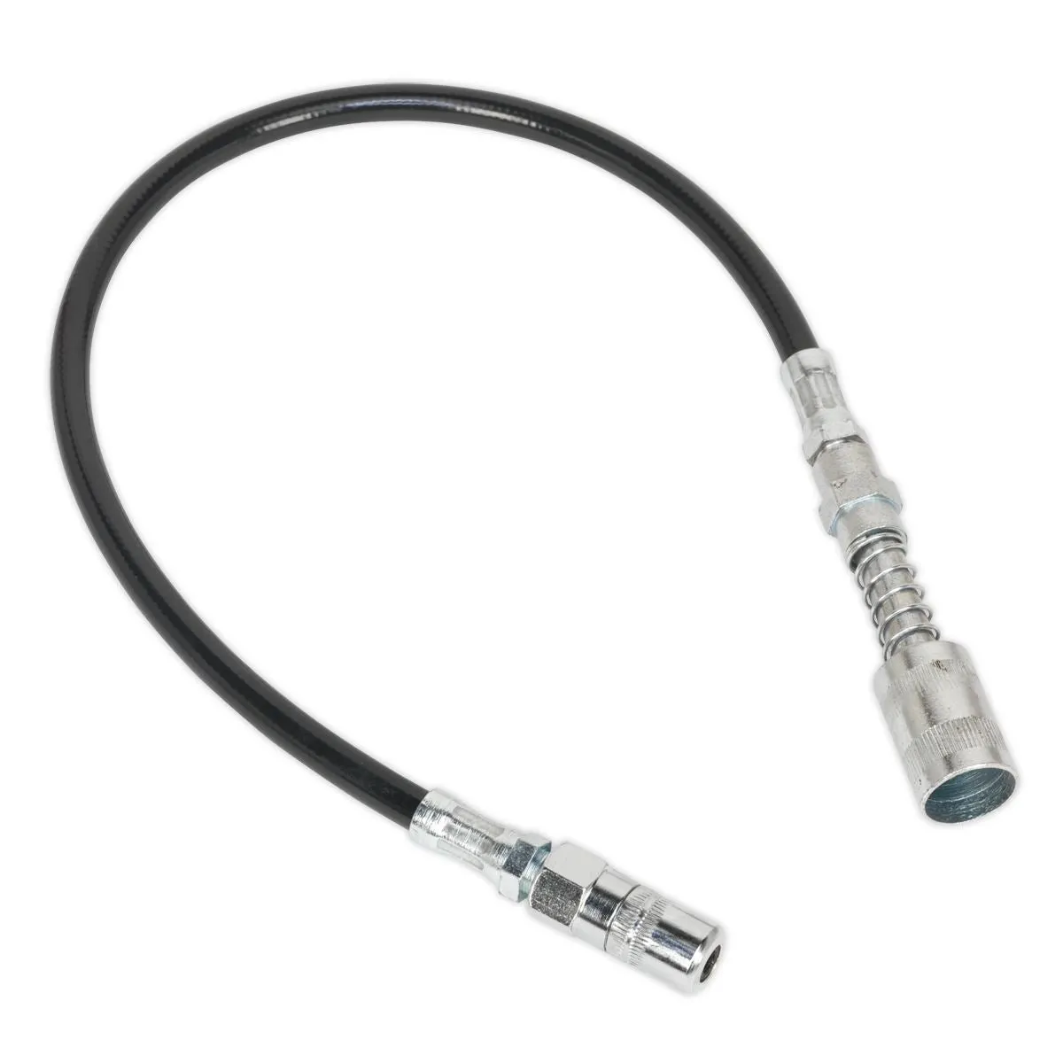 Sealey Grease Gun Flexible Rubber Snap On Extension Hose Quick Release Coupling