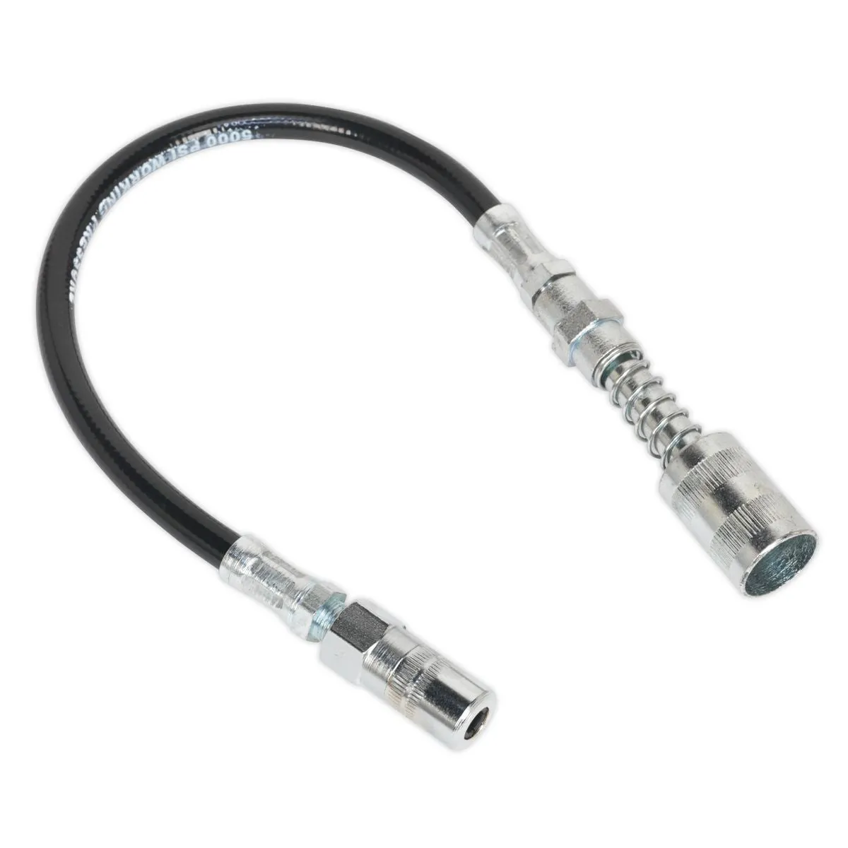 Sealey Grease Gun Flexible Rubber Snap On Extension Hose Quick Release Coupling